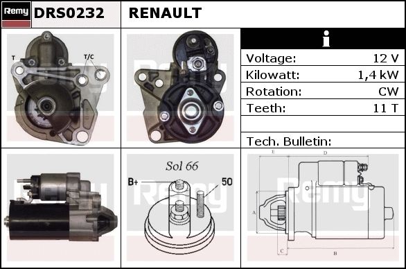 DELCO REMY Käynnistinmoottori DRS0243
